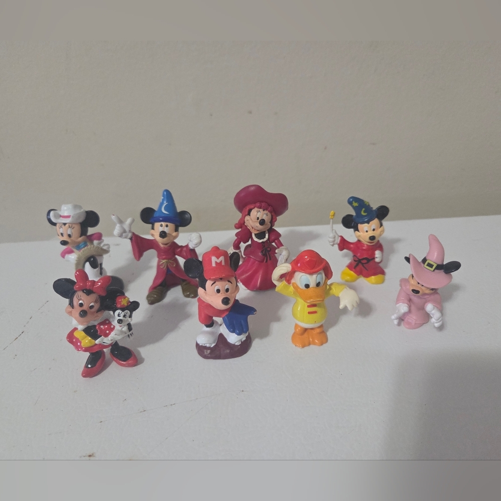Vintage Disney Mickey Mouse figures Set Of 8